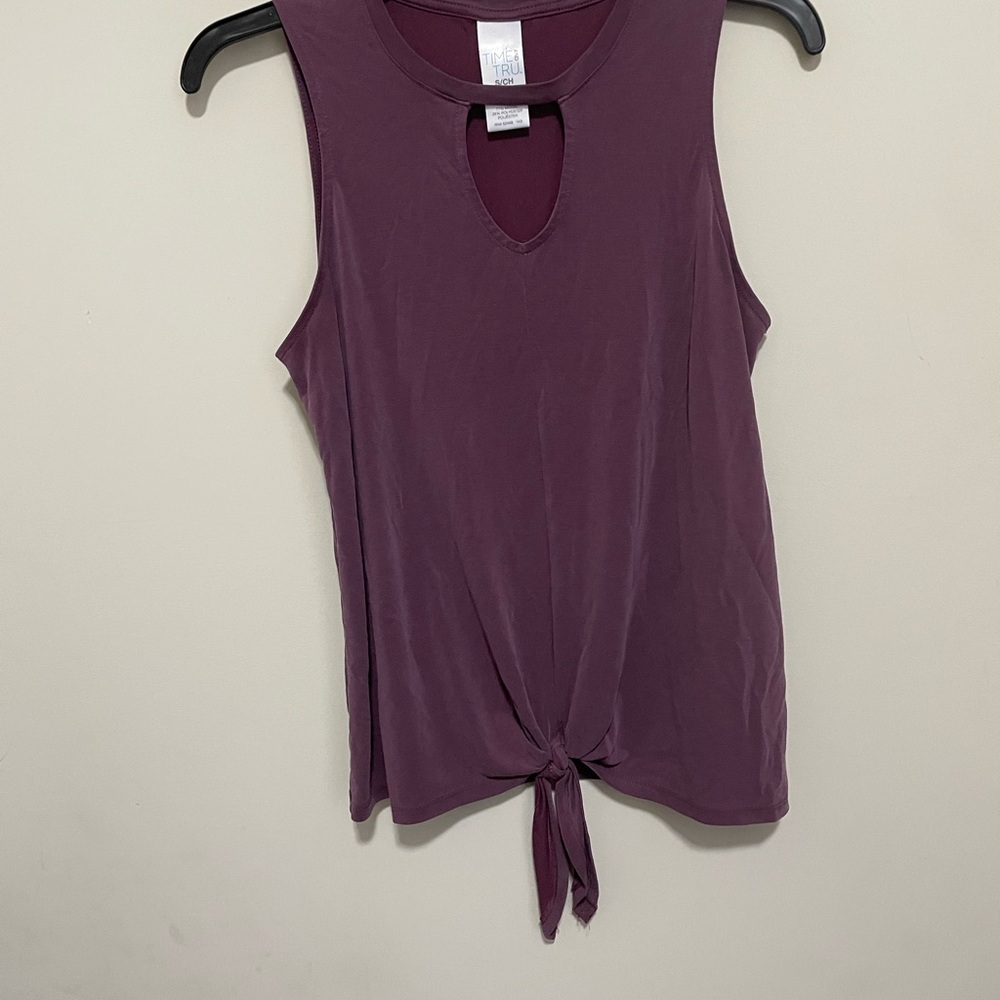 Time and Tru Women's Tank Top - Plum